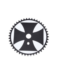Iron Cross Steel Chainring 1/2 X 1/8 44t White/Black.